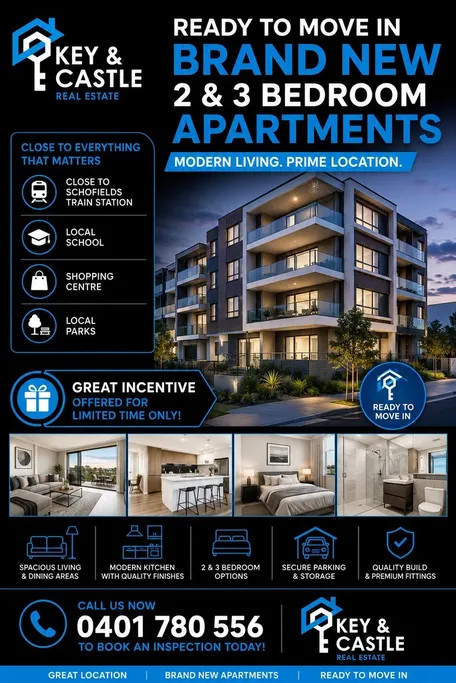 BRAND NEW READY TO MOVE  ( walk to station ) Last few left