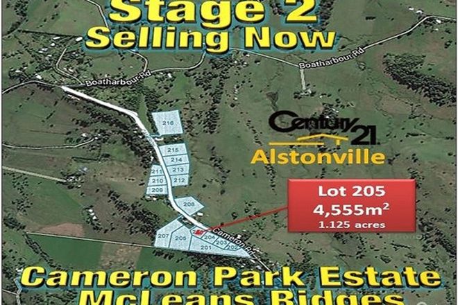 Picture of LOT 205 CAMERON ROAD, MCLEANS RIDGES NSW 2480
