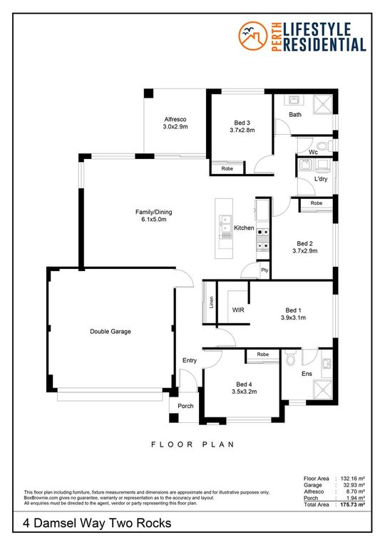 4 bedrooms House in 4 Damsel Way TWO ROCKS WA, 6037