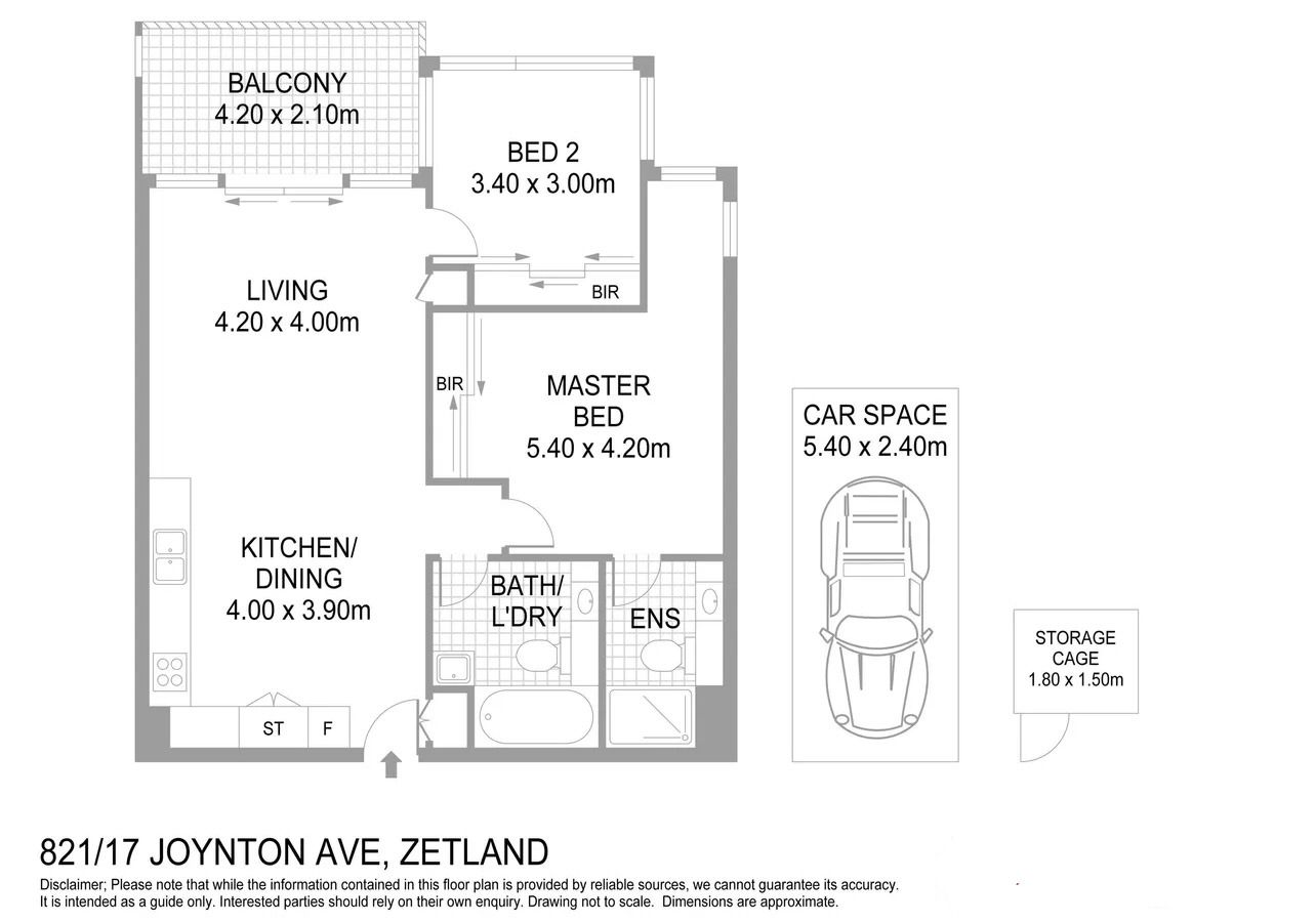 2 bedrooms Apartment / Unit / Flat in 821/17 Joynton Avenue ZETLAND NSW, 2017