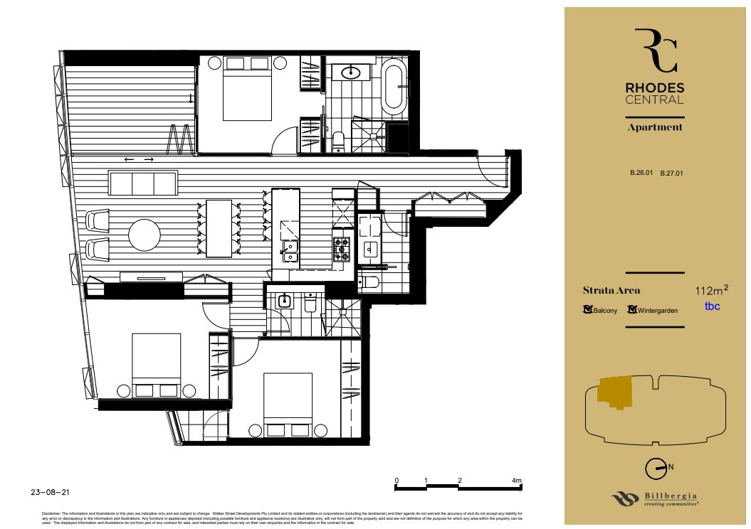 3 bedrooms Apartment / Unit / Flat in B2601/21 Marquet St RHODES NSW, 2138