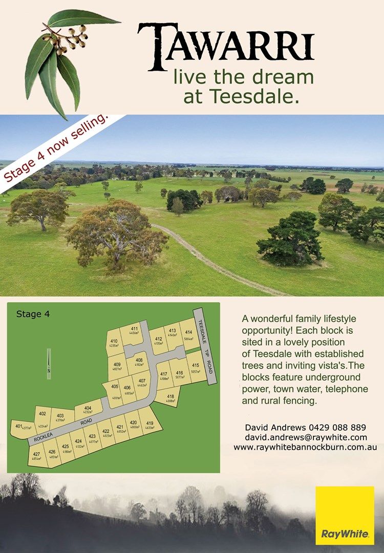 Lot 425 Tawarri Estate, Teesdale VIC 3328, Image 0